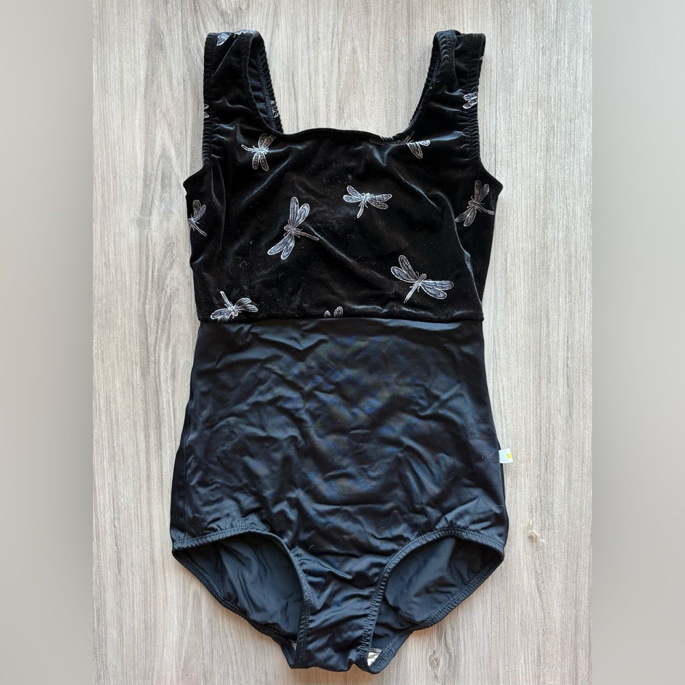 Black Velvet Dragonfly Tank Leotard